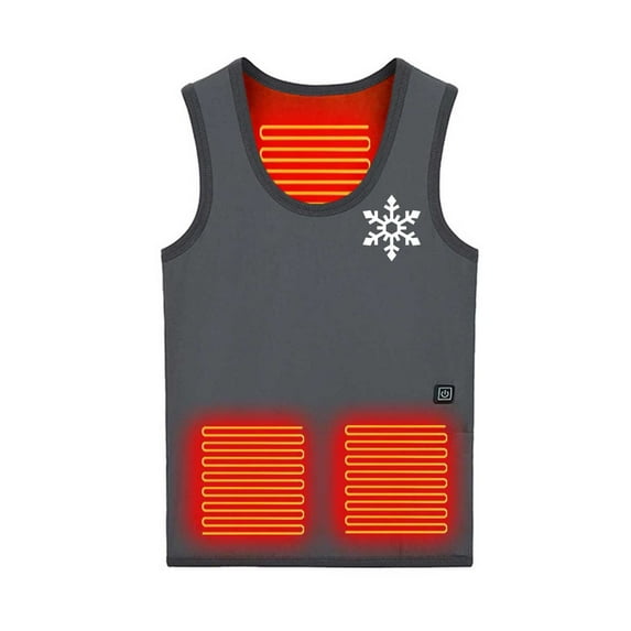 Penkiiy Heated Vest for Men and Women, Smart Electric Heating Vest Rechargeable, Battery Not Included Heated Vest Gray