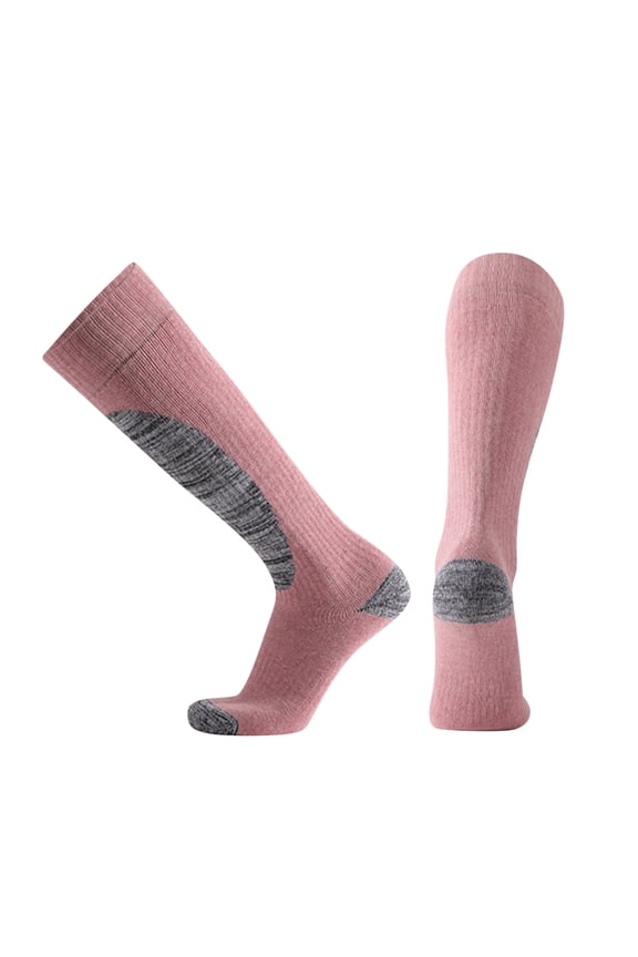 High Socks for Women Women's Outdoor Ski Socks In Autumn And Winter, Thickened Towel Bottom Warm Stockings, Climbing Stockings And Socks Pink Socks