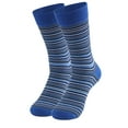 thumbnail image 1 of Penkiiy High Socks for Men Men's Long Socks Striped High Waist Casual Trendy Socks Blue Socks, 1 of 4