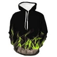 thumbnail image 1 of Penkiiy Hoodies for Men Flame Print Graphic Hooded Sweatshirts Long Sleeve Hip Hop Pullover Fashion Casual Loose Sweatshirt XL Yellow, 1 of 1