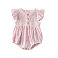 thumbnail image 1 of Penkiiy Infant Baby Girls Summer Sleeveless Cute Breathable Solid Color Rompe Baby Sleep and Play Pajamas 12-18 Months Pink 2023 Summer Deal, 1 of 9