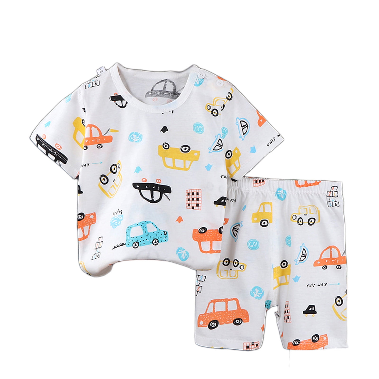 Penkiiy Infant Toddler Baby Boy Printed Short Sleeve T Shirt and Shorts