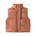 thumbnail image 1 of Penkiiy Kids Lightweight Down Puffer Vest Toddler Boys Girls Sleeveless Full Zip Winter Jacket Outwear Quilted Gilet Coats 5 Years Coffee, 1 of 7