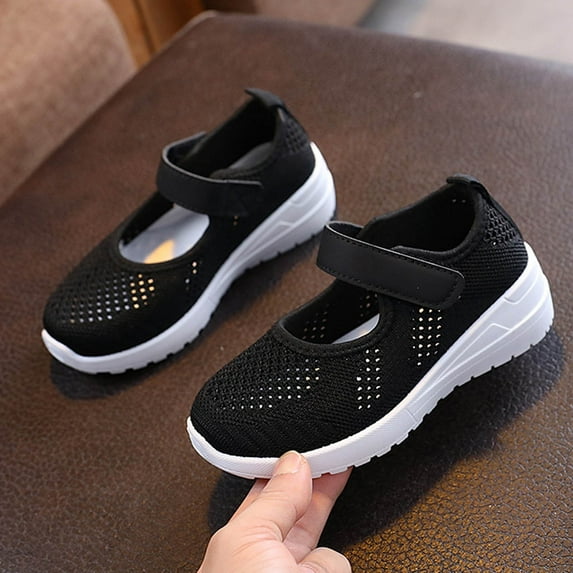 Penkiiy Kids Sneakers: Breathable Mesh Casual Shoes with Hook & Loop Closure –Lightweight Sneakers for Boys & Girls