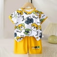 thumbnail image 1 of Penkiiy Kids Summer Animal Print Outfit 2-Piece Set - Ultra-Soft & Breathable Cotton T-Shirt + Shorts for Boys & Girls, 1 of 3