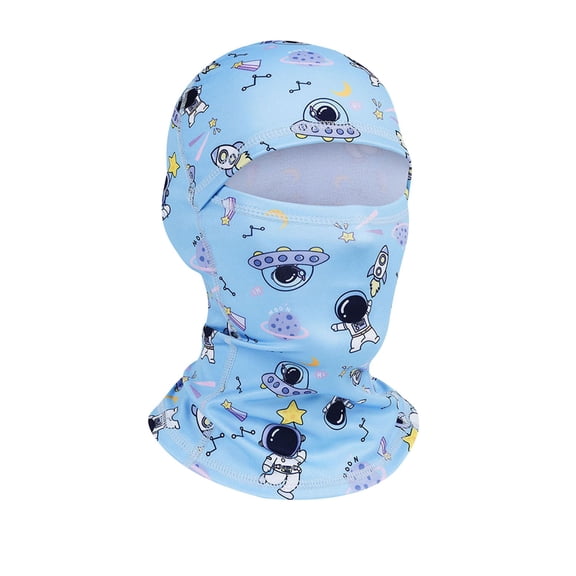 Penkiiy Kids Thin Balaclava, Face Mask Sun Proof Head Mask Helmet Liner Balaclava Full Face Cover Ski Mask Child Cycling Hood Light Blue