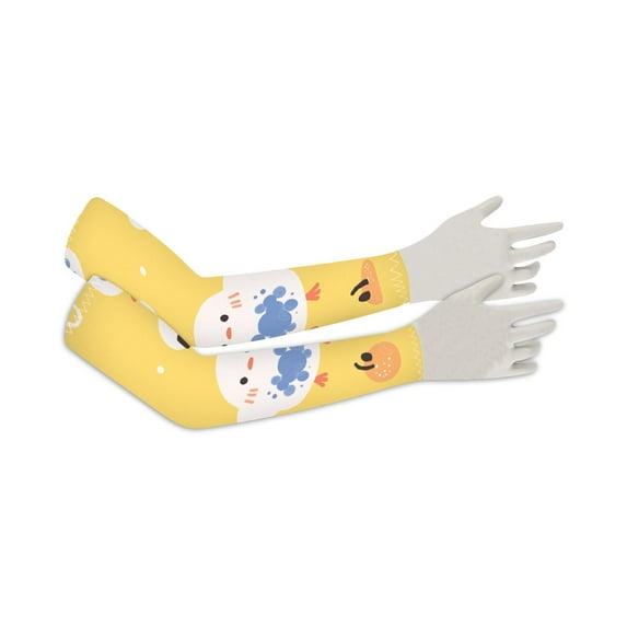 Penkiiy Kids UV Protection Sleeves - Cute Cartoon Arm Covers for Summer | Thin & Breathable Sun Guard