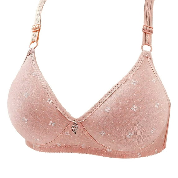 Penkiiy Ladies Traceless Comfortable No Steel Ring Breathable Gathering Bra Woman Underwear 2XL Watermelon Red