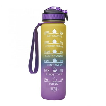 Penkiiy Large 33 oz Motivational Water Bottle with Time Marker & Straw,Double Leakproof Tritan BPA Free Water Jug,Ensure You Drink Enough Water Daily for Fitness,Gym,Hiking and Outdoor Activity