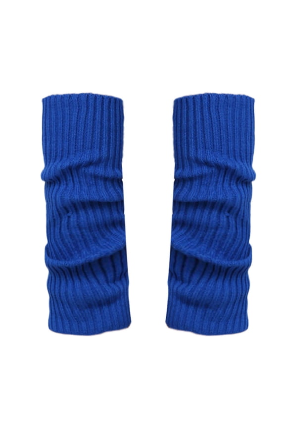 Leg Warmers for Women Girls 80s Ribbed Leg Warmer for Neon Party Knitted Fall Winter Sports Socks Leg Warmers for Women Blue