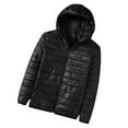 thumbnail image 1 of Penkiiy Lightweight Puffer Jacket Men Zip Up Quilted Jacket Winter Packable Jackets Stand Collar Coats Slim Fit Puffer Jacket 3XL Black, 1 of 7