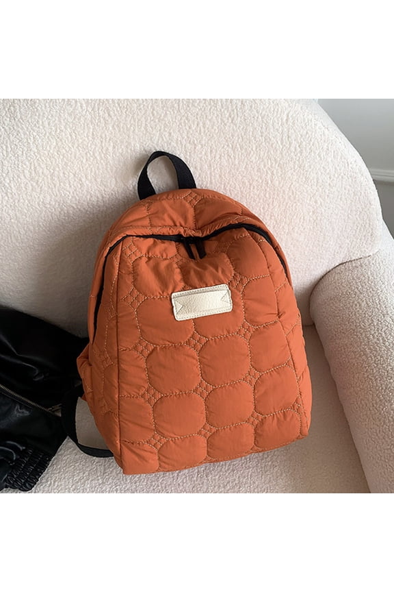 Lightweight Waterproof Cotton Padded Backpack - Ideal for Casual & School Use