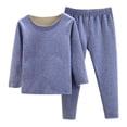 thumbnail image 1 of Penkiiy Little Boys Girls Cotton Pajamas Thermal Underwear Set Soft Warm Jammies PJS 2-3 Years Blue, 1 of 5