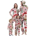 thumbnail image 1 of Penkiiy Matching Christmas Onesie Pajamas for Family, Hooded One Piece Vacation PJs, Cute Printed Holiday Loungewear S Multicolor, 1 of 6