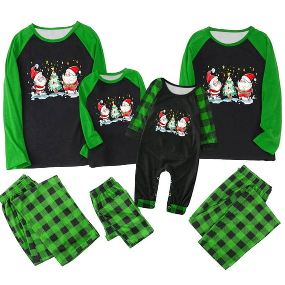 Penkiiy Matching Christmas Pajamas For Family Xmas Holiday Pjs Elf Plaid Sleepwear Outfit Sets For Women/Men/Couples/Adult 3XL Multicolor