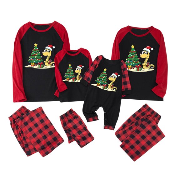 Penkiiy Matching Christmas Pajamas For Family Xmas Holiday Pjs Elf Plaid Sleepwear Outfit Sets For Women/Men/Couples/Adult L Multicolor