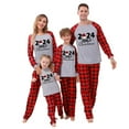 thumbnail image 1 of Penkiiy Matching Christmas Pajamas For Family Xmas Holiday Pjs Elf Plaid Sleepwear Outfit Sets For Women/Men/Couples/Adult M Red, 1 of 5