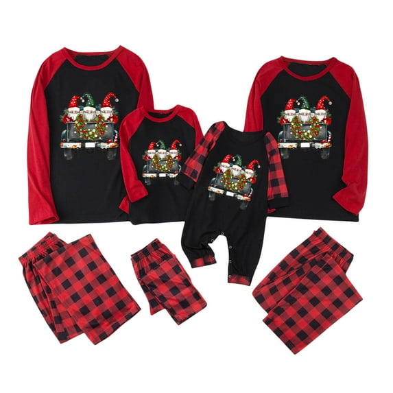 Penkiiy Matching Christmas Pajamas For Family Xmas Holiday Pjs Elf Plaid Sleepwear Outfit Sets For Women/Men/Couples/Adult XL Multicolor