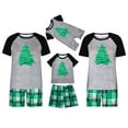 thumbnail image 1 of Penkiiy Matching Family Pajamas Christmas Pajamas for Family Xmas Matching Sets Short Sleeve Shirts and Plaid Shorts Santa Christmas Tree Sleepwear Two-piece Sets Green 12-18 Months, 1 of 5