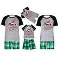 thumbnail image 1 of Penkiiy Matching Family Pajamas Christmas Pajamas for Family Xmas Matching Sets Short Sleeve Shirts and Plaid Shorts Santa Christmas Tree Sleepwear Two-piece Sets Gray L, 1 of 7