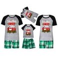 thumbnail image 1 of Penkiiy Matching Family Pajamas Christmas Pajamas for Family Xmas Matching Sets Short Sleeve Shirts and Plaid Shorts Santa Christmas Tree Sleepwear Two-piece Sets Gray S, 1 of 7