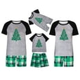 thumbnail image 1 of Penkiiy Matching Family Pajamas Christmas Pajamas for Family Xmas Matching Sets Short Sleeve Shirts and Plaid Shorts Santa Christmas Tree Sleepwear Two-piece Sets Green 2XL, 1 of 3