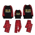 thumbnail image 1 of Penkiiy Matching Family Pajamas Sets Christmas PJ's with Letter and Plaid Printed Long Sleeve Tee and Bottom Loungewear Red L, 1 of 8