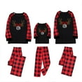 thumbnail image 1 of Penkiiy Matching Family Pajamas Sets Christmas PJ's with Letter and Plaid Printed Long Sleeve Tee and Bottom Loungewear Red XL, 1 of 9