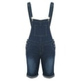 thumbnail image 1 of Penkiiy Men Casual Fashion Solid Breast Pocket Denim Shorts Straight Type Overalls Mens Versatile Shorts XXL Dark Blue On Clearance, 1 of 4