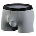 thumbnail image 1 of Penkiiy Men Casual Solid Mid Waist Breathable Sexy Hip Lift Body Sculpting Boxer Underwear Pants Men Underwear XXXL Gray On Sale, 1 of 1