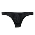 thumbnail image 1 of Penkiiy Men's Bikini Briefs Half Hip Low Waist Color Striped Panties Men Underwear M Black On Sale, 1 of 9