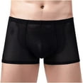 thumbnail image 1 of Penkiiy Men's Boxer Three Points Shorts Mesh Sexy Breathable Panties Sexy Underwear for Men for Valentine XL Black On Clearance, 1 of 1