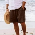 thumbnail image 1 of Penkiiy Men's Casual Shorts | Elastic Waist Athletic Pants with Pockets - Trendy & Comfort 5XL Brown, 1 of 6
