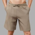 thumbnail image 1 of Penkiiy Men's Casual Shorts | Elastic Waist Athletic Pants with Pockets - Trendy & Comfort M Khaki, 1 of 8