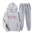thumbnail image 1 of Penkiiy Men's Christmas Printed Tracksuit Athletic Zipper Pockets Sport Jogging Sweatsuit Sweatpant 2 Piece Tracksuit Set With Pocket Gray, 1 of 8