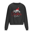 thumbnail image 1 of Penkiiy Men's Crew Neck Merry Christmas Sweatshirt Pullover Long Sleeve Top Black, 1 of 5