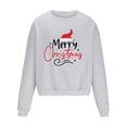 thumbnail image 1 of Penkiiy Men's Crew Neck Merry Christmas Sweatshirt Pullover Long Sleeve Top Gray, 1 of 5