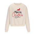 thumbnail image 1 of Penkiiy Men's Crew Neck Merry Christmas Sweatshirt Pullover Long Sleeve Top Khaki, 1 of 5