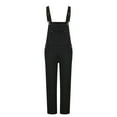 thumbnail image 1 of Penkiiy Men's Denim Bib Overalls Fashion Ripped Jeans Slim Jumpsuit with Pockets L Black, 1 of 9