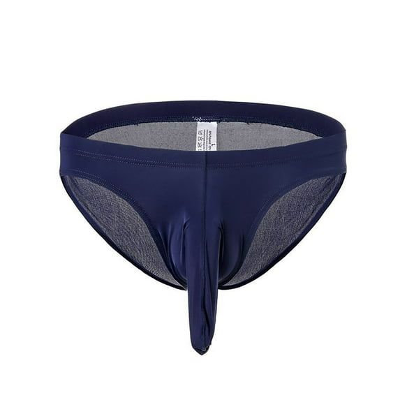 Penkiiy Men's Fashion Boxer Shorts Mesh Breathable Sexy Underpants Sexy Underwear for Men for Valentine XXL Dark Blue On Clearance