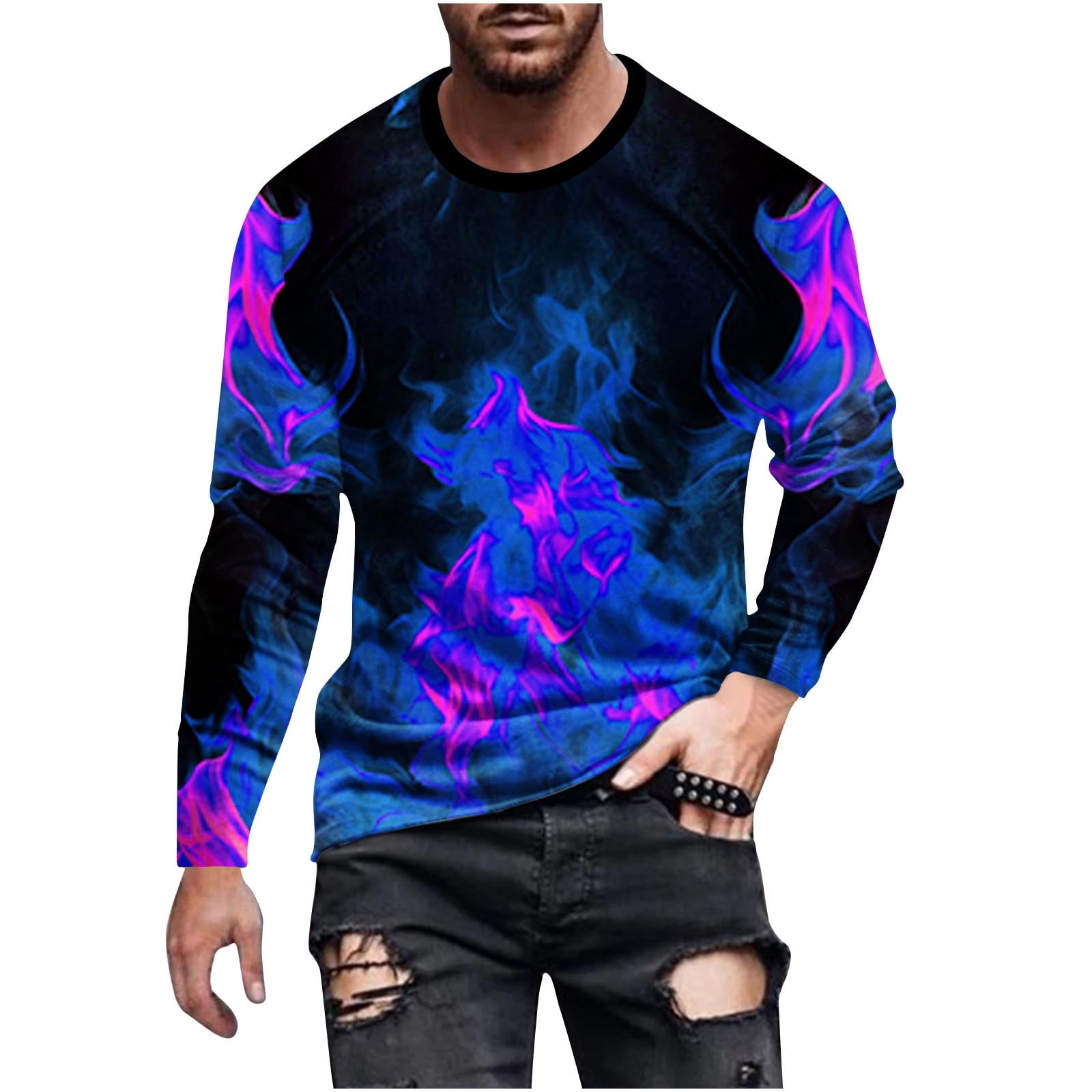 Mens Geometric Print Shirts - Burnt Embers main image 1