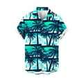 thumbnail image 1 of Penkiiy Men's Hawaiian Shirt Short Sleeve with Pocket Beach Shirt Button Down Wrinkle Free M Sky Blue, 1 of 4
