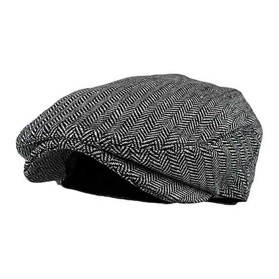 Penkiiy Men's Mesh Flat Cap Breathable Summer Newsboy Hat Beret Newsboy Hat for Driving Hunting Soft Plaid Retro Beret D