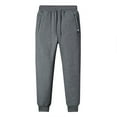 thumbnail image 1 of Penkiiy Men's Pants Solid Lamb Wool Jogger Sweatpant Casual Loose Velvet Trousers 8XL Gray, 1 of 6