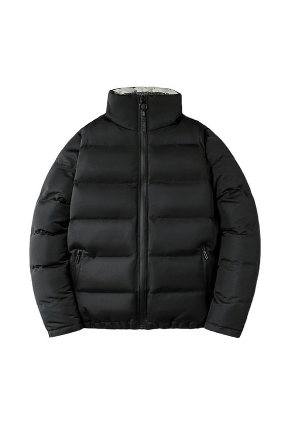 Men's Puffer Jacket Lightweight Warm Winter Coats Water Repellent Windproof Insulated Jacket Black