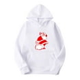 thumbnail image 1 of Penkiiy Men's Santa Claus Pullover Hoodie in Loose fit Heavyweight Ultra Soft Fleece With Pockets White, 1 of 5