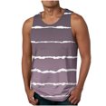 thumbnail image 1 of Penkiiy Men's Stripe Workout Tank Tops Sleeveless Gym Shirts Bodybuilding Fitness Muscle Tee Shirts XL Gray, 1 of 4