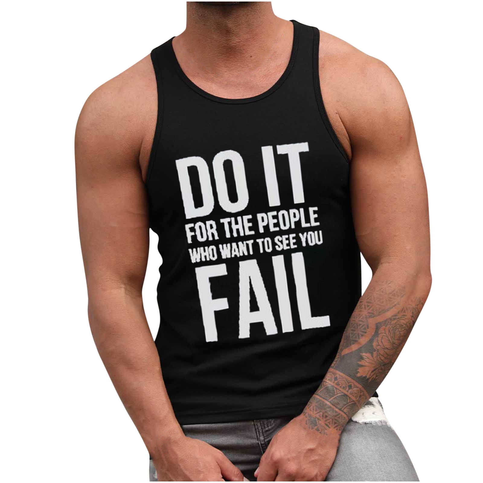 Penkiiy Men s Tank Tops Adult Gift Street Style Sleeveless Summer