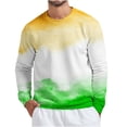 thumbnail image 1 of Penkiiy Men's Waffle Patchwork Color Hoodless Sweatshirt Long Sleeve Fashion Gym Athletic Hoodless Plaid Jacquard Pullover with Pocket M Multicolor, 1 of 4