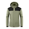thumbnail image 1 of Penkiiy Men's Winter Coats Water-Repellent Windproof Thicken Parkas Long Hooded Padded Puffer Jacket Green Clearance, 1 of 3